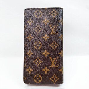 Authentic Louis Vuitton Brown Monogram Leather Wallet mn307-030726
